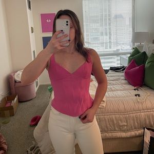 Zara pink corset top